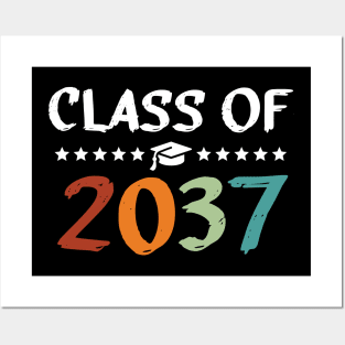 Class Of 2037 Grow With Me Back to School Pre-K 12th Grade Posters and Art